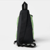 Kikker en blad patroon aangepaste naam sling bag (Achterkant)