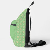 Kikker en blad patroon aangepaste naam sling bag (Rechts)