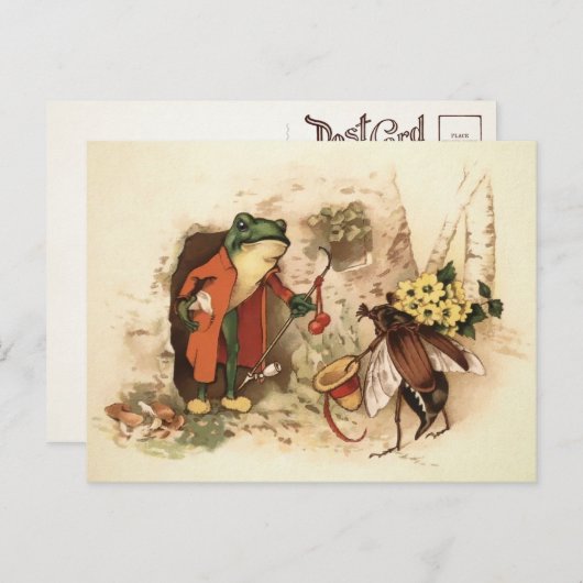  kikker en bug Briefkaart (Voorkant / Achterkant)