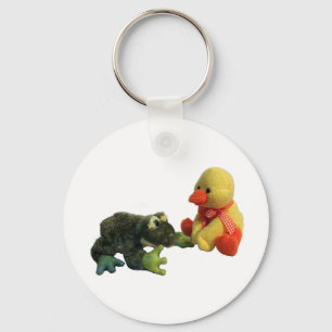 Kikker en eend sleutelhanger