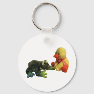 Kikker en eend sleutelhanger