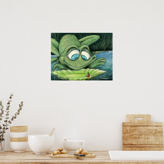Kikker en ladybug poster (Keuken)