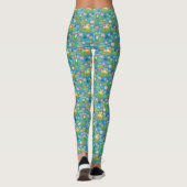 Kikker en Lily Pad Pattern Yogabroek Leggings (Achterkant)