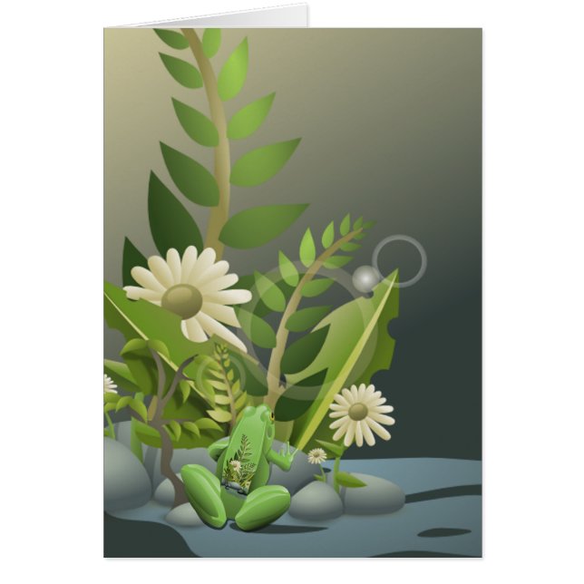 Kikker en Plant Tattoo Kaart (Voorkant)