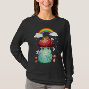 Kikker en slak van paddenstoelen t-shirt