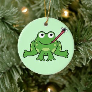 Kikker en Vlieg Ornament (Draai het) dubbelzijdig