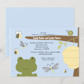 Kikker- en Vriendenuitnodiging Kaart (Voorkant / Achterkant)