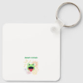 Kikker en vuurwerk ontwerp sleutelhanger (Achterkant)