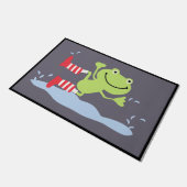 Kikker Font Porch Mat, Dancing Frog Welkom Deurmat (Schuin)