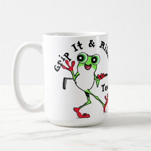 Kikker Golfen Grip It en Ribbit Grappig gepersonal Koffiemok