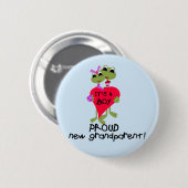Kikker Grootouder van Jongen Tshirts en Geschenken Ronde Button 5,7 Cm (Voorkant /achterkant)