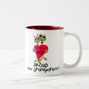 Kikker Grootouder van Jongen Tshirts en Geschenken Tweekleurige Koffiemok