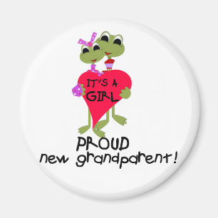 Kikker Grootouder van Meisje Tshirts en Geschenken Magneet
