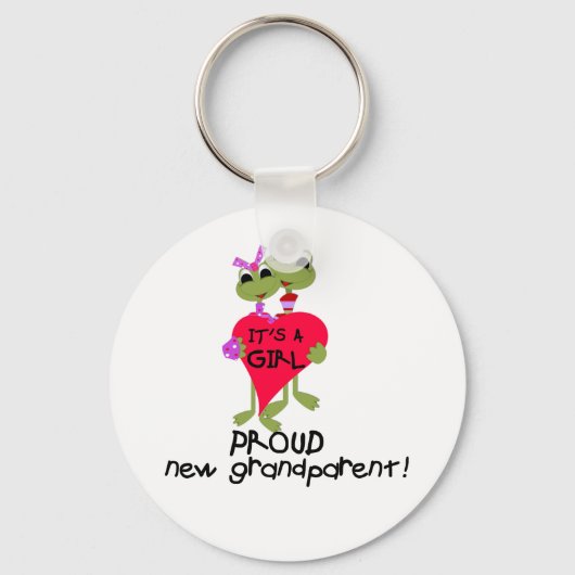 Kikker Grootouder van Meisje Tshirts en Geschenken Sleutelhanger (Voorkant)