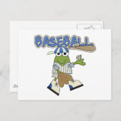 Kikker-honkbalpitcher T-shirts en cadeautjes Briefkaart (Voorkant / Achterkant)