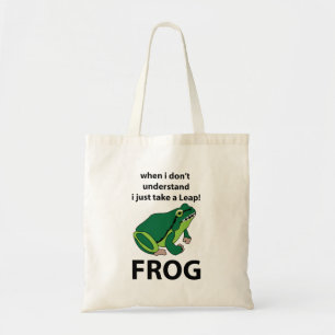 Kikker Ik neem gewoon een sprong kikker Tote Bag