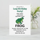 Kikker Ik neem gewoon een sprong kikker verjaardag Kaart (Staand voorkant)