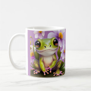 Kikker in bloemen koffiemok