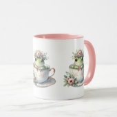 Kikker in bloementheekopje mok (Voorkant rechts)