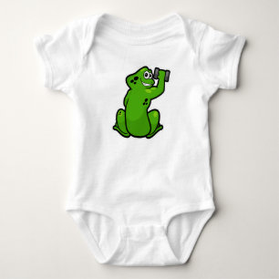 Kikker in Bodybuilding met Dumbbell Romper