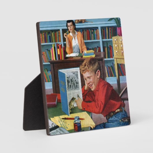 Kikker in de bibliotheek fotoplaat (Voorkant)