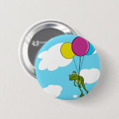 Kikker in de hemel ronde button 5,7 cm (Voorkant /achterkant)