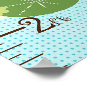 Kikker in de Pond/Turtle Growth Chart Houd bij 8x4 Poster (Hoek)