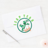 kikker in een cirkel ronde sticker (Envelop)