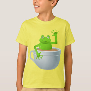 Kikker in een thee t-shirt