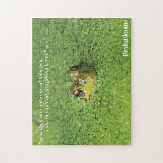 Kikker in groene algen legpuzzel (Verticaal)