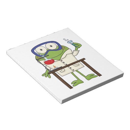 Kikker in het Laboratorium van de Wetenschap Notitieblok (Schuin)