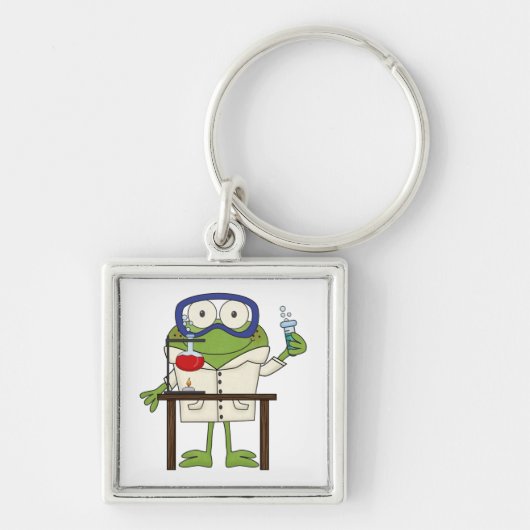 Kikker in het Laboratorium van de Wetenschap Sleutelhanger (Voorkant)
