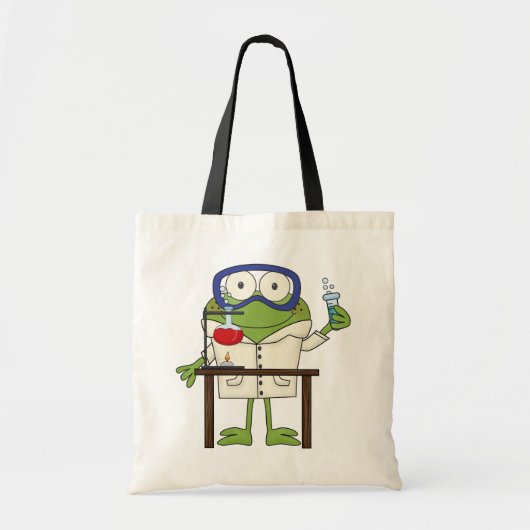 Kikker in het Laboratorium van de Wetenschap Tote Bag (Voorkant)