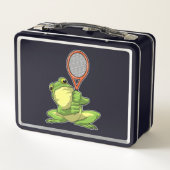 Kikker in Tennis met Tennis racket (Achterkant)