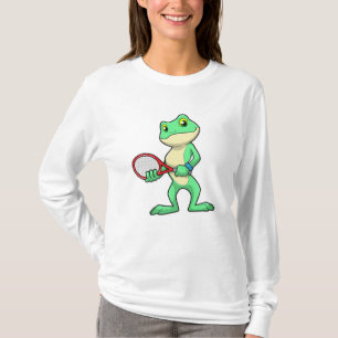 Kikker in Tennis met Tennis racket T-shirt