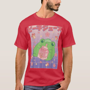 Kikker Japanse aardbei in Kawaii Melk Japan Mushro T-shirt