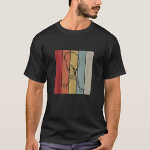 Kikker Jumping Rope Retro Amphibian Animal Silhoue T-shirt