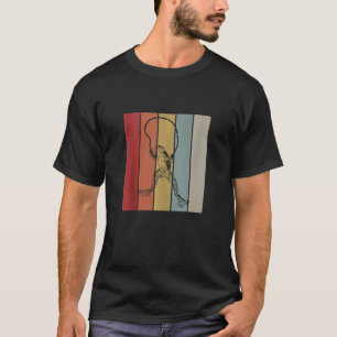 Kikker Jumping Rope Retro Amphibian Animal Silhoue T-shirt