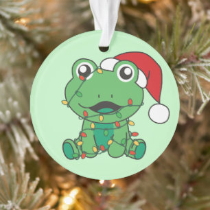 Kikker Kerstmis Winter Dieren Vakantie Kikkers Ornament