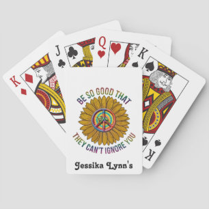 Kikker Kleurrijke Positieve Aangepaste Hippie Pers Pokerkaarten