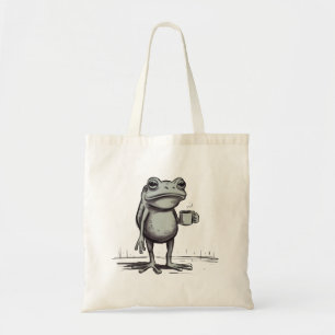 Kikker Koffie Drinkende Meme Mystieke Pad Kikkerli Tote Bag