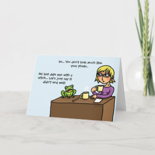 Kikker komt op eerste date met online datingoppen kaart