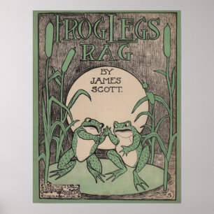 Kikker Legs Rag Poster Afdrukken Vintage