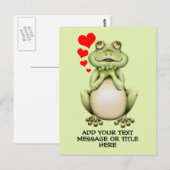 Kikker Love Tekening Voeg Jouw tekst toe Briefkaart (Voorkant / Achterkant)