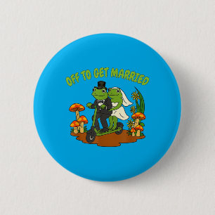 Kikker Meme Bruiloft Bachelorette Feest Gaat Trouw Ronde Button 5,7 Cm