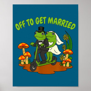 Kikker meme bruiloft vrijgezellenfeest gaat trouwe poster
