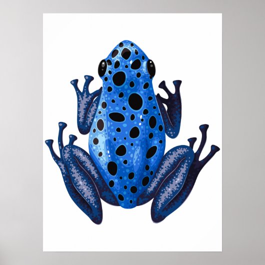 Kikker met blauwe stippen Digitale Print | Kikker (Voorkant)