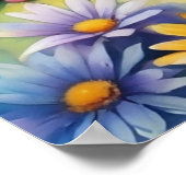 Kikker met bloem digitale kunst poster (Hoek)