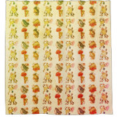 Kikker met champignon Cottcore-stijl Patroon Douchegordijn (Voorkant)