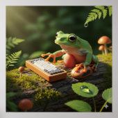 Kikker met computeringang poster (Voorkant)